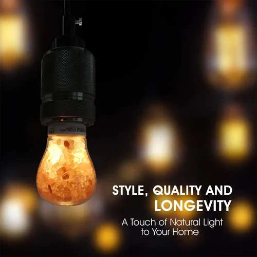 Vista 6 de WBM Smart Bombilla LED E26 de 7 W, bombilla de sal del Himalaya, 30000 horas de vida útil, bombilla LED regulable (paquete de 2)