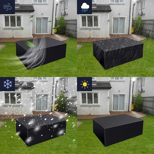 Vista 4 de Fundas resistentes para muebles de patio, impermeables, de 24 x 24 x 24 pulgadas, juego de fundas para muebles de patio, fundas para muebles