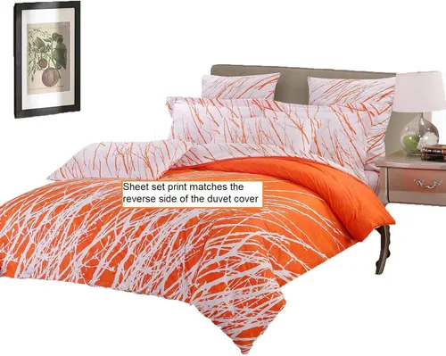 Vista 3 de Swanson Beddings Tree - Juego de sábanas de 4 piezas, 100% algodón: sábana bajera, sábana encimera y un par de fundas de almohada