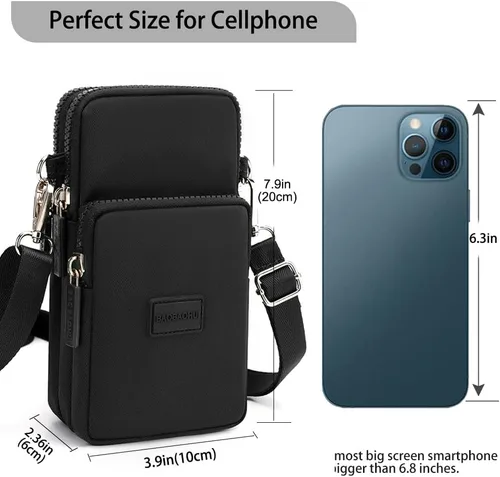 Vista 2 de JANKS Bolsos cruzados pequeños para mujer, mini monederos para teléfono celular, bolso de hombro