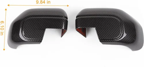 Vista 7 de Cubierta de espejo lateral para Ford Bronco Sports 2021-2024+ cubierta de espejo retrovisor (fibra de carbono)