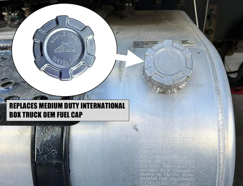 Vista 6 de Tapa de combustible diesel de aluminio sin bloqueo de 2 1/4 "para camiones de caja Ford GMC internacionales seleccionados