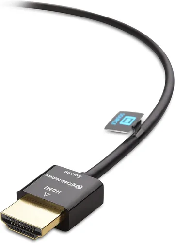 Vista 3 de Cable Matters Cable HDMI ultrafino 4K activo, 15 pies, tecnología RedMere Cable HDMI 4K @30Hz, unidireccional, ultra delgado, 4K clasificado
