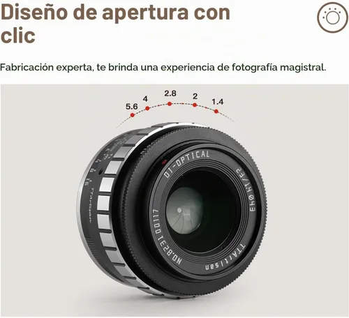 Vista 5 de TTARTISAN - Lente de cámara APS-C gran angular de 0.906 in F1.4 enfoque manual para Olympus/Panasonic M43 MFT Mount EPM1 EPM2 EPL1 EPL9 E-P6 E-M10II