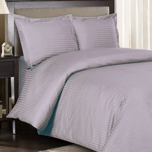 Vista 8 de Royal del Hotel 600-thread-count 3pc duvet-cover-sets de rayas y 1pc Siberiano Ganso alternativa Comforter 100% algodón