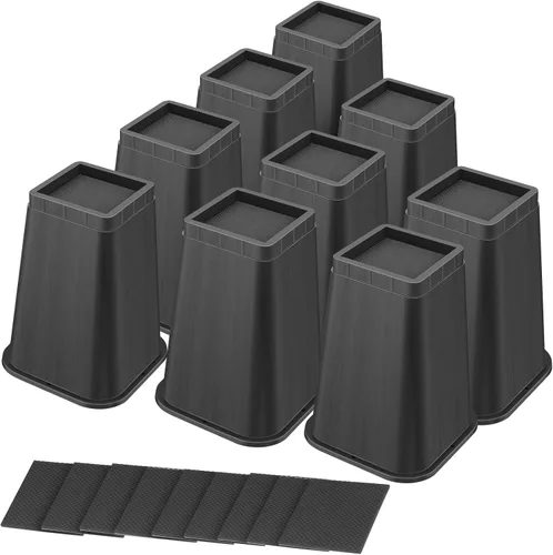 Vista 13 de shouwuhho Elevador de Cama de 8 Pulgadas de Alta Resistencia, Elevador de Muebles de 12" 8" 4" para Mesa, Pata de Escritorio, Sofá, Sofá Cama