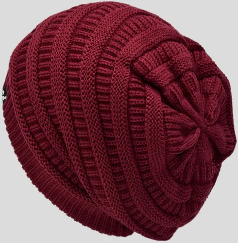Vista 13 de C.C Winter Oversized Beanie Hat with Fuzzy Lining – Thick Knit Thermal Beanie for Cold Weather, Soft Warm Fleece Lined Cap