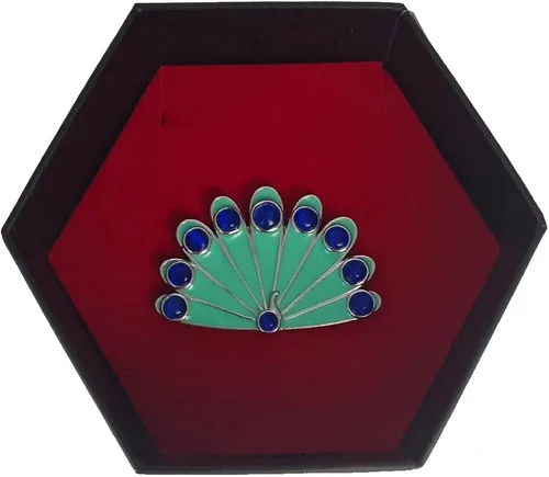 Vista 3 de ZAG STORE - Miraculous Ladybug - Broche de camuflaje de pavo real, Perla Latón, Esmalte