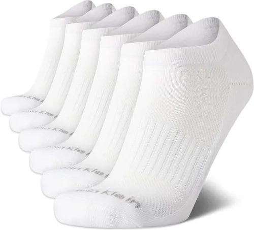 Vista 128 de Calvin Klein Calcetines para hombre, mezcla de algodón, acolchados, sin talla, forro de calcetines atléticos (6 unidades)