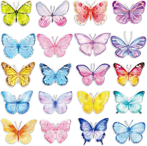 Vista 11 de 20 calcomanías de gel grueso para fiestas de playa, para verano, piscina, ventana, calcomanías para niños, niños pequeños y adultos, hogar, avión