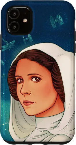 Vista 8 de Funda exclusiva de Star Wars para iPhone 16 con diseño de princesa Leia de Nueva Esperanza