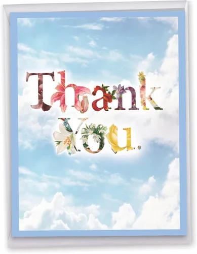 Vista 9 de NobleWorks - Tarjeta de felicitación de agradecimiento extra grande de nosotros de 8.5 x 11 pulgadas con sobre (paquete de 1) de gran tamaño Jumbo