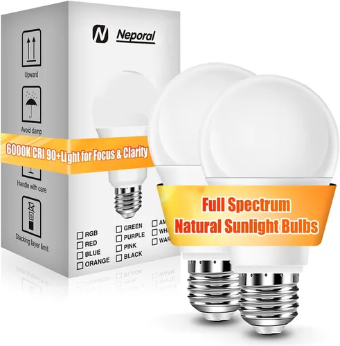 Vista 12 de Neporal - Foco de luz de espectro completo de 15 W, focos de luz solar natural sin UV de 2700 K, foco LED de 15 W equivalente a 100 W, CRI 90+, sin