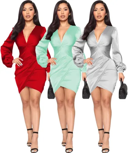 Vista 7 de LightlyKiss Women's Wedding Guest Dress Twist Front Formal Party Cute Dress Women Front Formal Party Cute Dresses