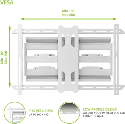 Vista 3 de Kanto PDX650 Soporte móvil, para televisores de 37 a 70 pulgadas, color negro. Blanco