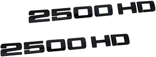 Vista 3 de 2 insignias de calcomanías 3D de 2500HD 2500HD (negro)