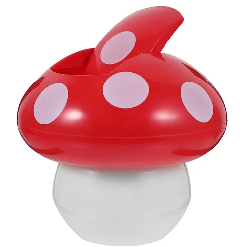 Vista 6 de Garneck Mini cubo de basura de hongos con tapa, bonito bote de basura de escritorio para la cocina del hogar, la oficina y la oficina, elegante cubo