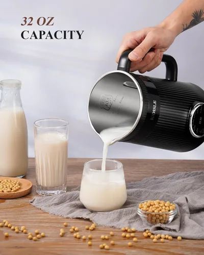 Vista 3 de KIDISLE Máquina Automática de 32oz para Leche de Soja Casera de Almendra, Avena, Coco, Soja, Leches a Base de Plantas y Bebidas Sin Lácteos