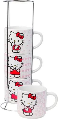 Vista 14 de Silver Buffalo Care Bears - Juego de tazas de cerámica con logotipo de corazón arcoíris, 4 unidades, 10 onzas