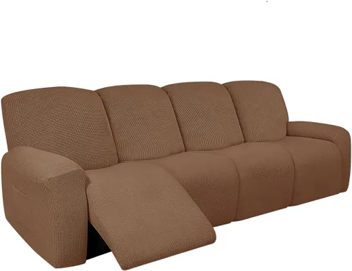 Vista 38 de vctops Fundas elásticas resistentes al agua, para sofá reclinable, suaves y lisas, con correa elástica antideslizante, protector de muebles