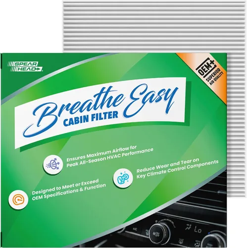 Vista 25 de Spearhead OEM+ Filtro de aire de cabina Particulate Breathe Easy Compatible con 2015-17 Chrysler 200, 2014-18 Cherokee como OEM Proporciona