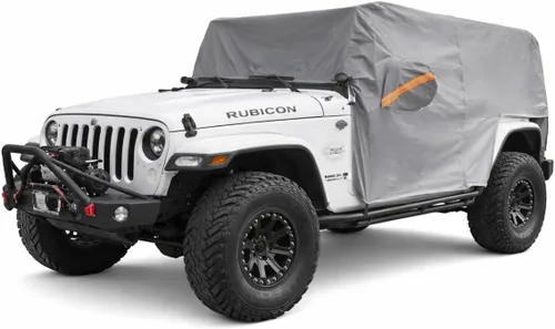 Vista 11 de Waterproof Cover for Jeep Wrangler 2-Door with Driver Door Zipper Negro
