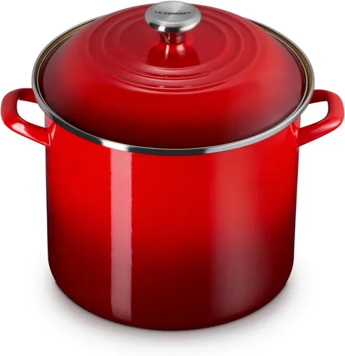 Vista 27 de Le Creuset - Olla tradicional esmaltada en acero, 12 cuartos de galón, Oliva con pomos de acero inoxidable