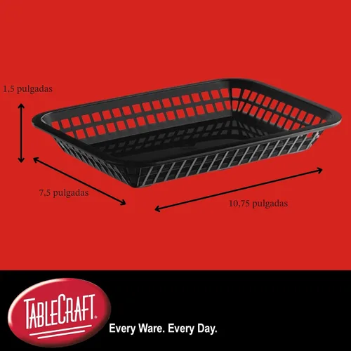 Vista 2 de TableCraft Products C1079BK - Cesta grande para efectivo y transporte, grande, color negro (paquete de 12)