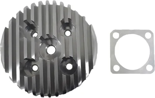 Vista 2 de JRL CNC - Culata para motor de carreras de 66 cc/80 cc (plata) Racing CNC cylinder head, fits 66cc 80cc motorized bicycle engine, high