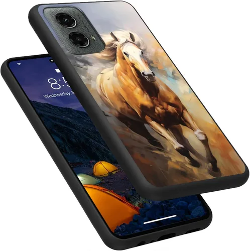 Vista 175 de Funda para Motorola Moto G Play 4G 2024, delgada y ligera, de silicona de TPU suave, color negro, ultrafina, para Motorola Moto G Play 4G 2024, Art