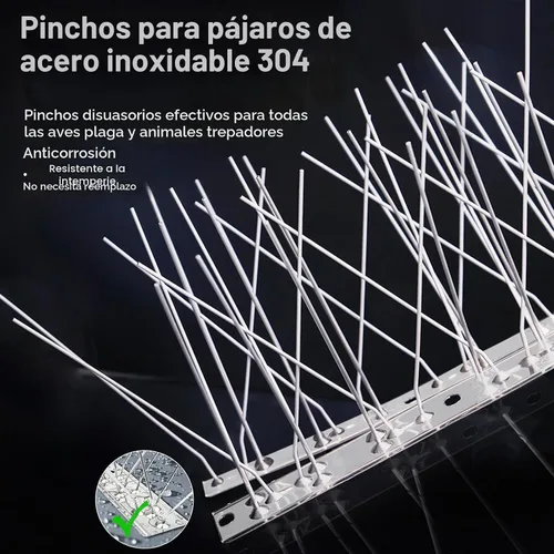 Vista 2 de REMIAWY - Púas para palomas y pájaros pequeños, púas disuasorias para exteriores para mantener alejadas a las ardillas y gatos, alambre de acero