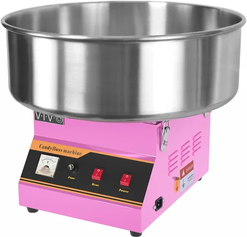Vista 9 de VIVO - Máquina eléctrica comercial para hacer algodón de azúcar Commercial Candy Floss Maker, 20 in Stainless Steel Bowl with Sugar Scoop, Easy