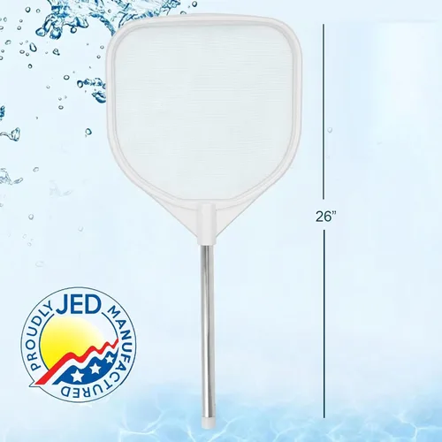 Vista 5 de Jed Pool Tools 40-376F - Espumador de hojas de malla fina para piscina y spa con asa, color blanco