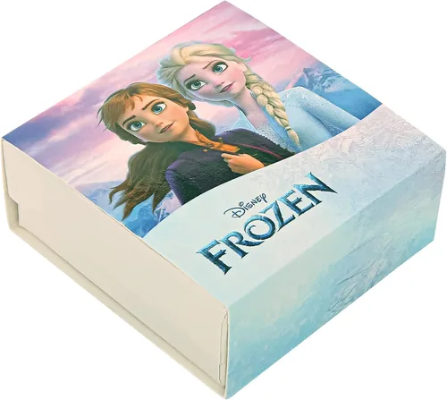 Vista 6 de Colgante de cristal morado 925 Frozen Elsa & ANNA RD con cadena de 15 pulgadas