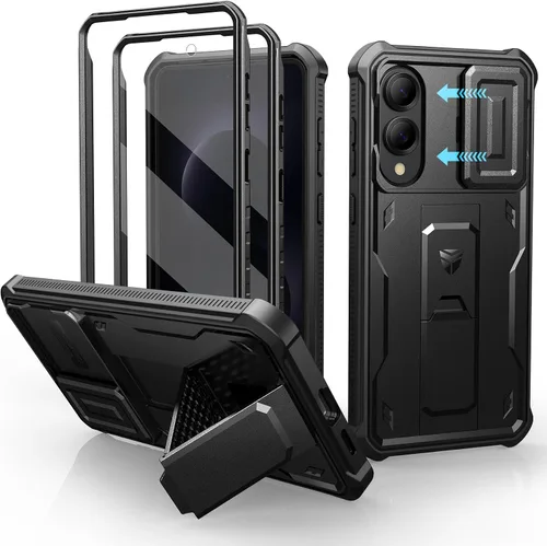 Vista 29 de Dexnor Funda para Samsung Galaxy S24 con Cubierta Deslizante Integrada para Cámara y Protector de Pantalla y Soporte, Funda Resistente a los Golpes
