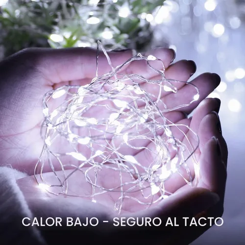 Vista 5 de Olafus Paquete de 16 luces de hadas funcionan con pilas, IP68 impermeable, mini tira de luciérnaga, cable de cobre de 7 pies, luz estrellada micro