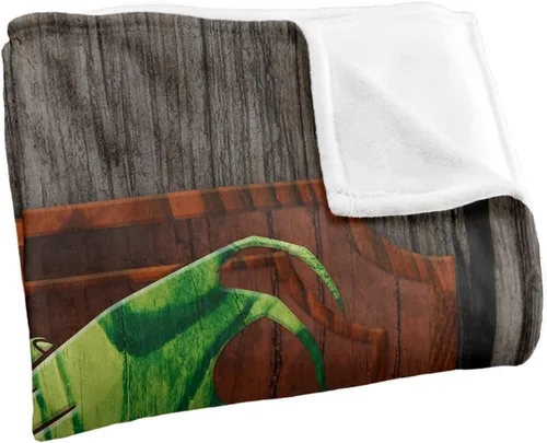 Vista 3 de Manta de The Lord of the Rings de 36 x 58 pulgadas, con signo de posada de dragón verde, tacto sedoso, súper suave