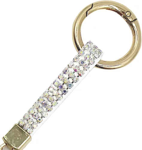 Vista 5 de AIBEARTY Llavero de bola de cristal brillante con diamantes de imitación de moda, bolsa de automóvil, llavero colgante para mujeres y niñas, regalo