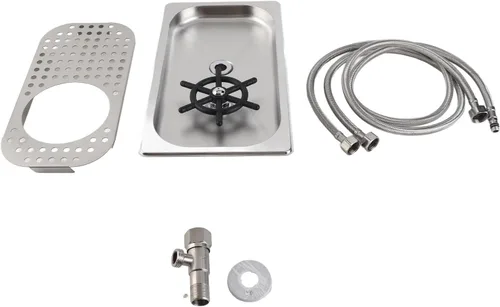 Vista 6 de Glass Rinser, 304 Stainless Steel Automatic Cup Washer for Home Bar Coffee Shop, with Drain Drip Tray
