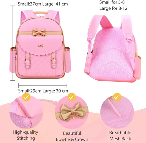 Vista 5 de Mochila impermeable de PU para niños de la escuela primaria