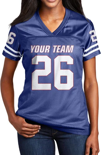 Vista 3 de Camiseta de fútbol personalizada con nombre y número de equipo personalizados para adultos