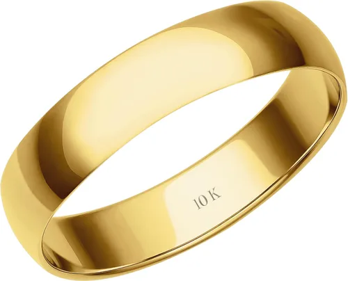 Vista 8 de Anillo de boda para mujer, oro blanco, rosa o amarillo de 4 mm. clásico, sencillo, simple, argolla de matrimonio de 10 quilates o 14 quilates
