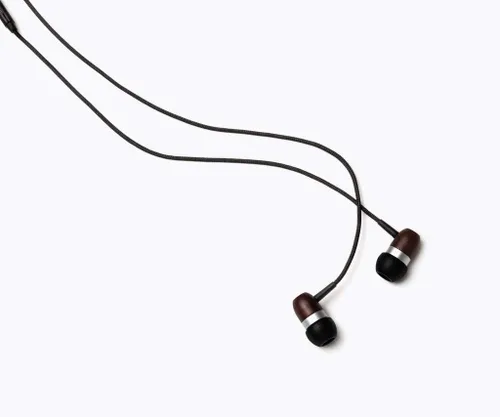 Vista 2 de Symphonized Auriculares de madera premium con cable (conector de 0.138 in) Sonido de graves profundos, sonido 3D, control de volumen de micrófono