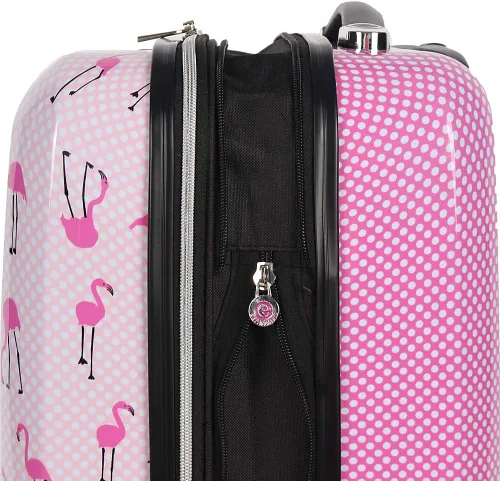 Vista 5 de Betsey Johnson Maleta rígida de equipaje de 3 piezas con ruedas giratorias 20 pulgadas 26 pulgadas 30 pulgadas talla única puntal flamenco Puntal
