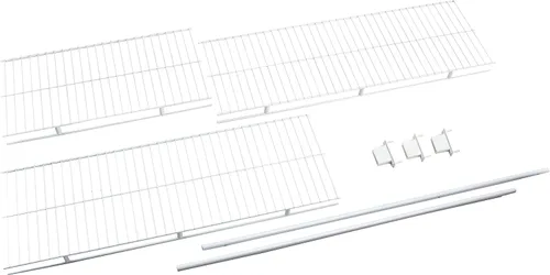Vista 14 de Rubbermaid: kit de estante de lino para montaje directo, longitud de 3 pies, color blanco