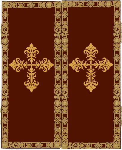 Vista 3 de Needzo Tríptico icono de Nuestra Señora de Gracia con arcángeles Michael y Gabriel - Lámina dorada - Madera 3 1/4 pulgadas, icono católico