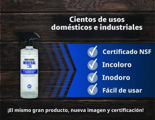 Vista 3 de Aceite mineral premium 100% listo para usar de grado alimenticio, botella de spray de 16oz, aceite para bloque de carnicero y tabla de cortar