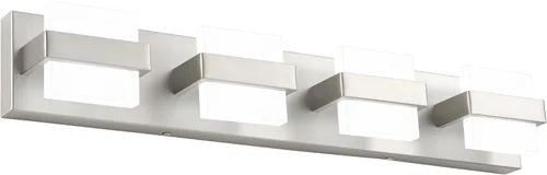 Vista 14 de SOLFART Lámpara de baño cromada de 3 luces, luz de tocador sobre el espejo, lámparas LED modernas, 5 colores de temperatura ajustable moderna