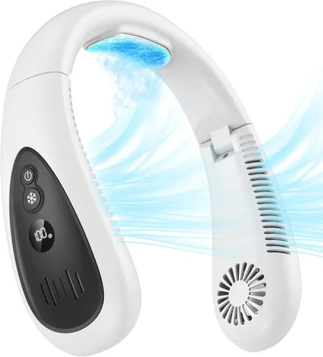 Vista 12 de Aire acondicionado de cuello, ventilador de cuello portátil con placa de Negro