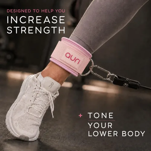 Vista 6 de Ankle Strap for Cable Machine - Padded Neoprene Cuff with Stainless Steel D-Ring for Comfort & Support During Glute Kickbacks, Leg Extensions, Hip